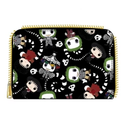 New POP BY LOUNGEFLY BEETLEJUICE AOP ZIPAROUND WALLET