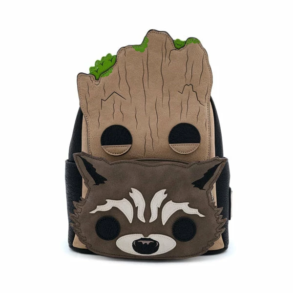 LOUNGEFLY Marvel GOTG Groot And Rocket Cosplay Mini Backpack New 3 LOUNGEFLY Marvel GOTG Groot And Rocket Cosplay Mini Backpack New