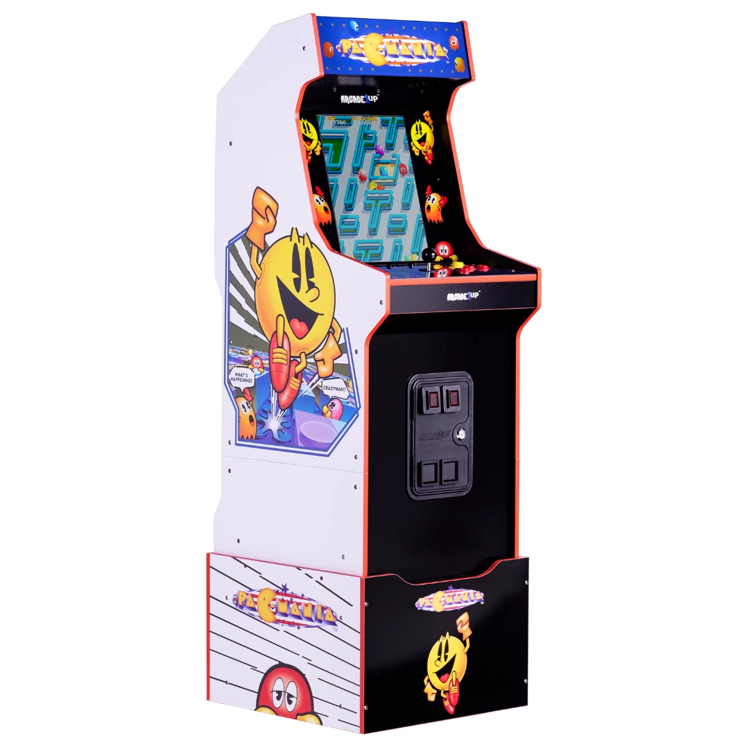 Arcade1Up, Bandai Namco 14-IN-1 Legacy Arcade Game PAC-MANIA Edition With Licensed Riser And Light-Up Marquee 3 Arcade1Up, Bandai Namco 14-IN-1 Legacy Arcade Game PAC-MANIA Edition With Licensed Riser And Light-Up Marquee