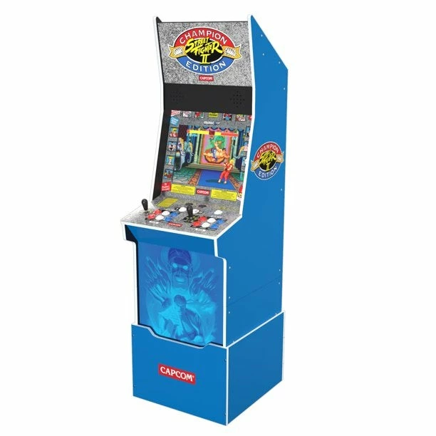 ShopHippo Arcade1UP Street Fighter II Big Blue Arcade With Riser And Exclusive Stool Bundle 4 ShopHippo Arcade1UP Street Fighter II Big Blue Arcade With Riser And Exclusive Stool Bundle