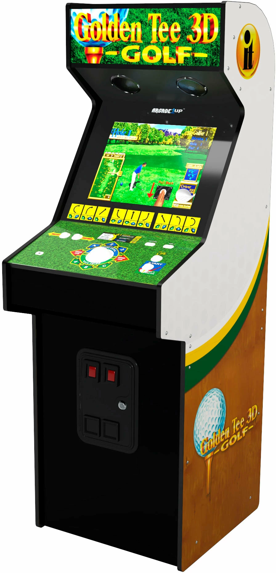 ShopHippo Arcade1Up - Golden Tee 3D Golf 19" Arcade With Lit Marquee (PRO Version) New 4 ShopHippo Arcade1Up - Golden Tee 3D Golf 19" Arcade With Lit Marquee (PRO Version) New