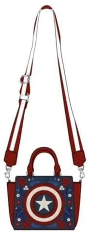 New LOUNGEFLY Marvel Captain America 80th Anniversary Floral Shield Crossbody 8 New LOUNGEFLY Marvel Captain America 80th Anniversary Floral Shield Crossbody