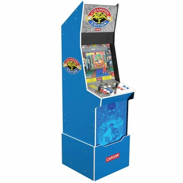 ShopHippo Arcade1UP Street Fighter II Big Blue Arcade With Riser And Exclusive Stool Bundle 5 ShopHippo Arcade1UP Street Fighter II Big Blue Arcade With Riser And Exclusive Stool Bundle