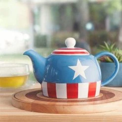 ShopHippo New Marvel Avengers Captain America Ceramic Teapot (36oz)