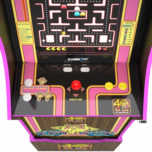 ShopHippo Ms. PacMan 40th Anniversary 10-IN-1 Bandai Legacy Edition Arcade With Licensed Riser And Light-Up Marquee, Arcade1Up New 4 ShopHippo Ms. PacMan 40th Anniversary 10-IN-1 Bandai Legacy Edition Arcade With Licensed Riser And Light-Up Marquee, Arcade1Up New