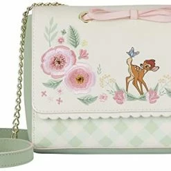 LOUNGEFLY Disney Bambi Springtime Gingham Crossbody Bag