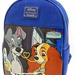 LOUNGEFLY Disney The Lady And The Tramp Mini Backpack New 9 LOUNGEFLY Disney The Lady And The Tramp Mini Backpack New