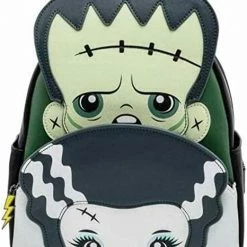 LOUNGEFLY Universal Monsters Frankie And Bride Cosplay Backpack