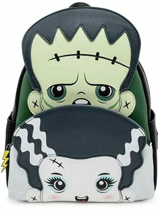LOUNGEFLY Universal Monsters Frankie And Bride Cosplay Backpack 3 LOUNGEFLY Universal Monsters Frankie And Bride Cosplay Backpack