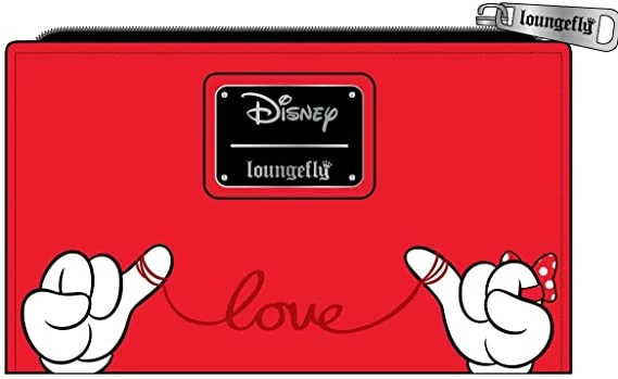 LOUNGEFLY Mickey+Minnie Valentines Flap Wallet New 4 LOUNGEFLY Mickey+Minnie Valentines Flap Wallet New
