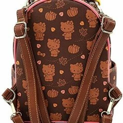 New LOUNGEFLY HELLO KITTY - PUMPKIN SPICE AOP CONVERTIBLE MINI BACKPACK