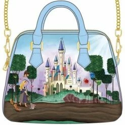 LOUNGEFLY Disney Princess Castle Sleeping Beauty Crossbody New 12 LOUNGEFLY Disney Princess Castle Sleeping Beauty Crossbody New
