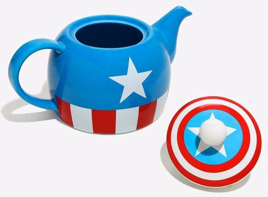 ShopHippo New Marvel Avengers Captain America Ceramic Teapot (36oz) 5 ShopHippo New Marvel Avengers Captain America Ceramic Teapot (36oz)