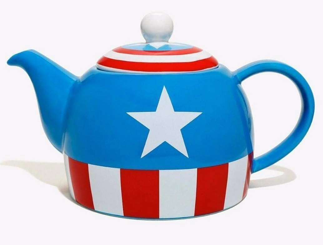 ShopHippo New Marvel Avengers Captain America Ceramic Teapot (36oz) 4 ShopHippo New Marvel Avengers Captain America Ceramic Teapot (36oz)