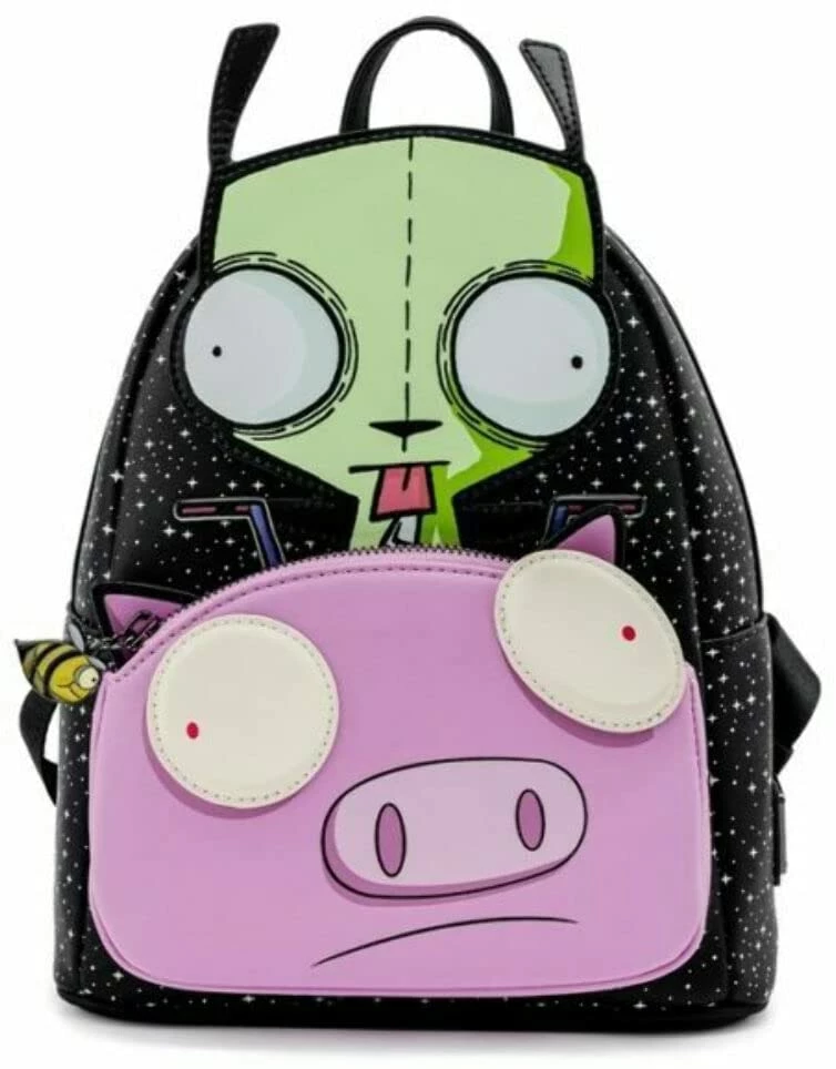 ShopHippo New LOUNGEFLY Nickelodeon Invader Zim Gir Pig Doom Womens Double Strap Shoulder Bag Purse 3 ShopHippo New LOUNGEFLY Nickelodeon Invader Zim Gir Pig Doom Womens Double Strap Shoulder Bag Purse