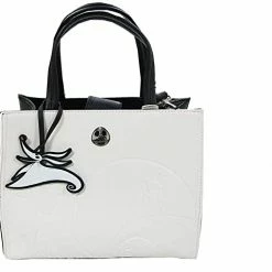 LOUNGEFLY Nightmare Before Christmas Jack And Sally Bag,White New
