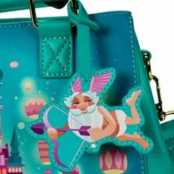 LOUNGEFLY Tangled Rapunzel Castle Glow In The Dark Crossbody Bag