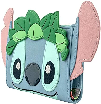 New Loungefly Cosplay Luau Stitch Bifold Wallet 6 New Loungefly Cosplay Luau Stitch Bifold Wallet