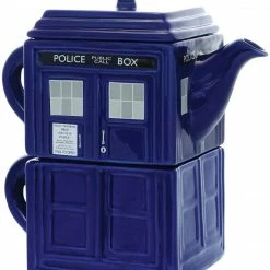 ShopHippo Underground Toys Doctor Who Tea-4-One Stacking Tardis Teapot & Cup Set New 7 ShopHippo Underground Toys Doctor Who Tea-4-One Stacking Tardis Teapot & Cup Set New