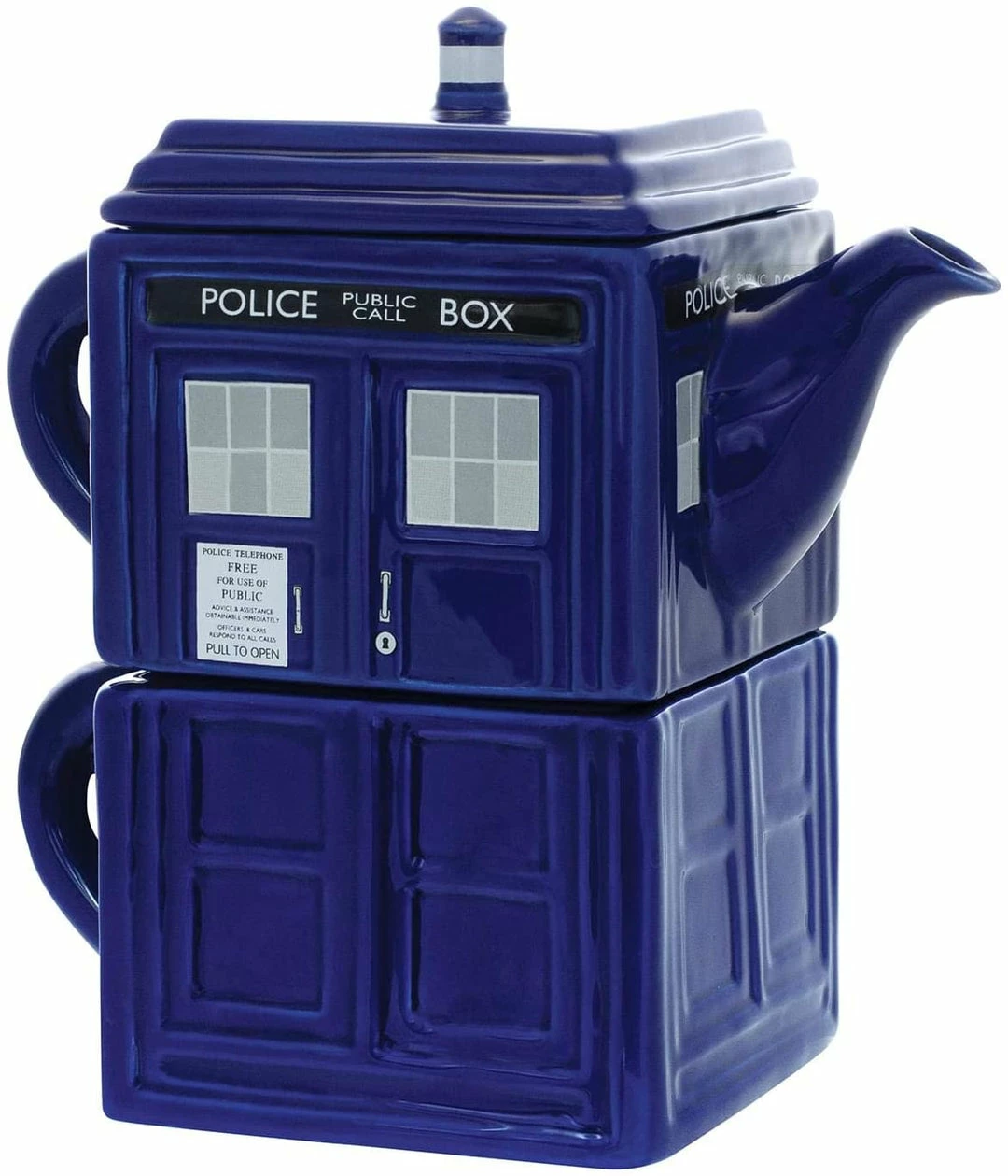 ShopHippo Underground Toys Doctor Who Tea-4-One Stacking Tardis Teapot & Cup Set New 5 ShopHippo Underground Toys Doctor Who Tea-4-One Stacking Tardis Teapot & Cup Set New