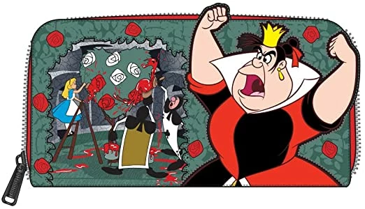 LOUNGEFLY Disney Villains Scene Queen Of Hearts Wallet New 3 LOUNGEFLY Disney Villains Scene Queen Of Hearts Wallet New