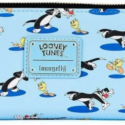 New LOUNGEFLY X Looney Tunes Tweety And Sylvester Zip-Around Wallet