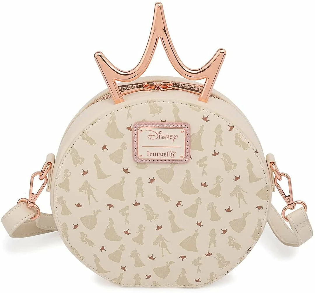 New LOUNGEFLY Disney Ultimate Princess Metal Crown Crossbody 3 New LOUNGEFLY Disney Ultimate Princess Metal Crown Crossbody