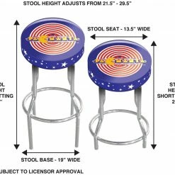 ShopHippo ARCADE1UP Stool Adjustable Height 21.5 Inches To 29.5 Inches (Pac Mania) New 7 ShopHippo ARCADE1UP Stool Adjustable Height 21.5 Inches To 29.5 Inches (Pac Mania) New