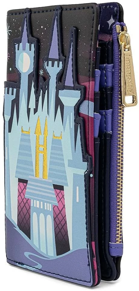 LOUNGEFLY Disney Cinderella Castle Series Flap Wallet New 6 LOUNGEFLY Disney Cinderella Castle Series Flap Wallet New