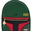 LOUNGEFLY Star Wars Boba Fett Faux Leather Mini Backpack New
