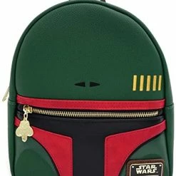 LOUNGEFLY Star Wars Boba Fett Faux Leather Mini Backpack New