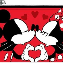 LOUNGEFLY Mickey+Minnie Valentines Flap Wallet New