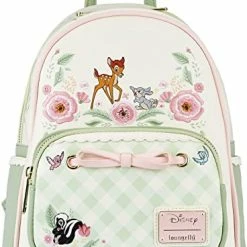 LOUNGEFLY Bambi Spring Time Gingham Mini Backpack New
