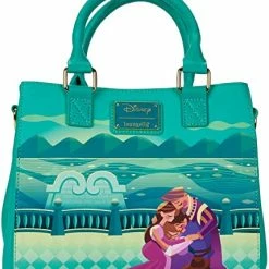 LOUNGEFLY Tangled Rapunzel Castle Glow In The Dark Crossbody Bag