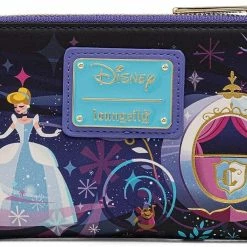 LOUNGEFLY Disney Cinderella Castle Series Flap Wallet New