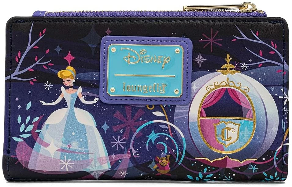 LOUNGEFLY Disney Cinderella Castle Series Flap Wallet New 4 LOUNGEFLY Disney Cinderella Castle Series Flap Wallet New