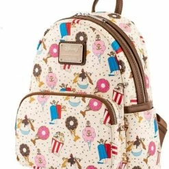 LOUNGEFLY Disney Chip And Dale Snackies All Over Print Womens Double Strap Shoulder Bag Purse 10 LOUNGEFLY Disney Chip And Dale Snackies All Over Print Womens Double Strap Shoulder Bag Purse