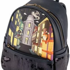 New LOUNGEFLY Harry Potter Diagon Alley Sequin Womens Double Strap Shoulder Bag Purse 11 New LOUNGEFLY Harry Potter Diagon Alley Sequin Womens Double Strap Shoulder Bag Purse