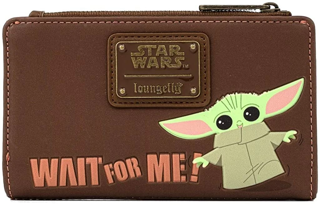 New LOUNGEFLY Star Wars The Mandalorian Baby Yoda Wait For Me Faux Leather Wallet 4 New LOUNGEFLY Star Wars The Mandalorian Baby Yoda Wait For Me Faux Leather Wallet