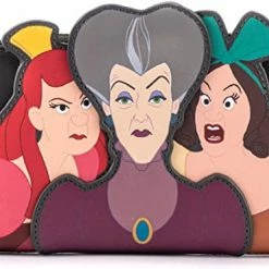 New LOUNGEFLY Disney Villains Scene Evil Stepmother And Stepsisters Faux Leather Wallet