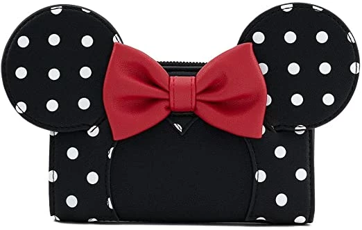 LOUNGEFLY X Disney Minnie Mouse Polka Dot Cosplay Flap Wallet New 3 LOUNGEFLY X Disney Minnie Mouse Polka Dot Cosplay Flap Wallet New