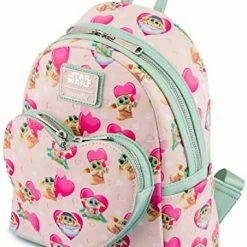 LOUNGEFLY Mandalorian Grogu Valentines Mini Backpack New 11 LOUNGEFLY Mandalorian Grogu Valentines Mini Backpack New