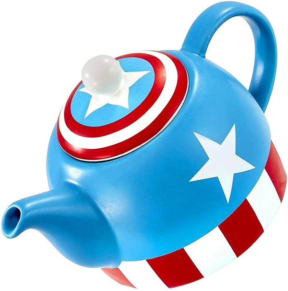 ShopHippo New Marvel Avengers Captain America Ceramic Teapot (36oz) 2 ShopHippo New Marvel Avengers Captain America Ceramic Teapot (36oz)