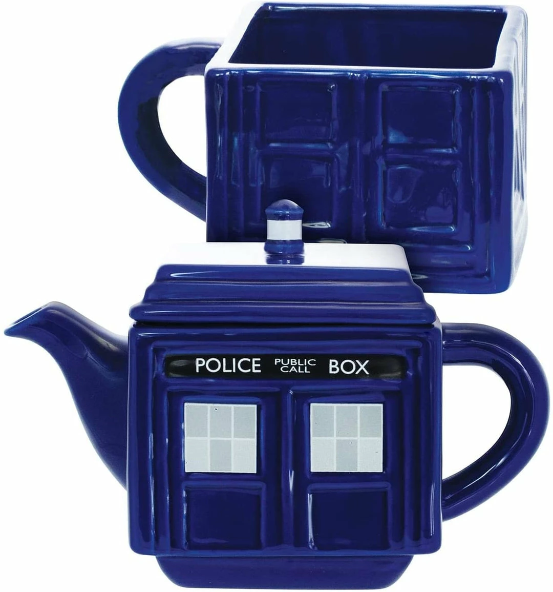 ShopHippo Underground Toys Doctor Who Tea-4-One Stacking Tardis Teapot & Cup Set New 3 ShopHippo Underground Toys Doctor Who Tea-4-One Stacking Tardis Teapot & Cup Set New