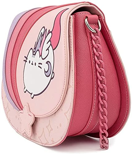 LOUNGEFLY Pusheen Unicorn Ombre Chain Strap Crossbody Bag 7 LOUNGEFLY Pusheen Unicorn Ombre Chain Strap Crossbody Bag