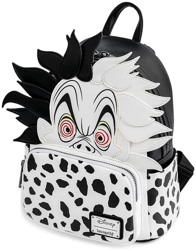 LOUNGEFLY Disney Villains Cruella De Vil Spots Cosplay Womens Double Strap Shoulder Bag Purse 7 LOUNGEFLY Disney Villains Cruella De Vil Spots Cosplay Womens Double Strap Shoulder Bag Purse
