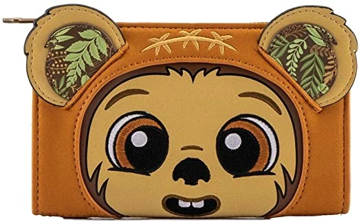 LOUNGEFLY Star Wars Wicket Ewok Cosplay Faux Leather Wallet 3 LOUNGEFLY Star Wars Wicket Ewok Cosplay Faux Leather Wallet
