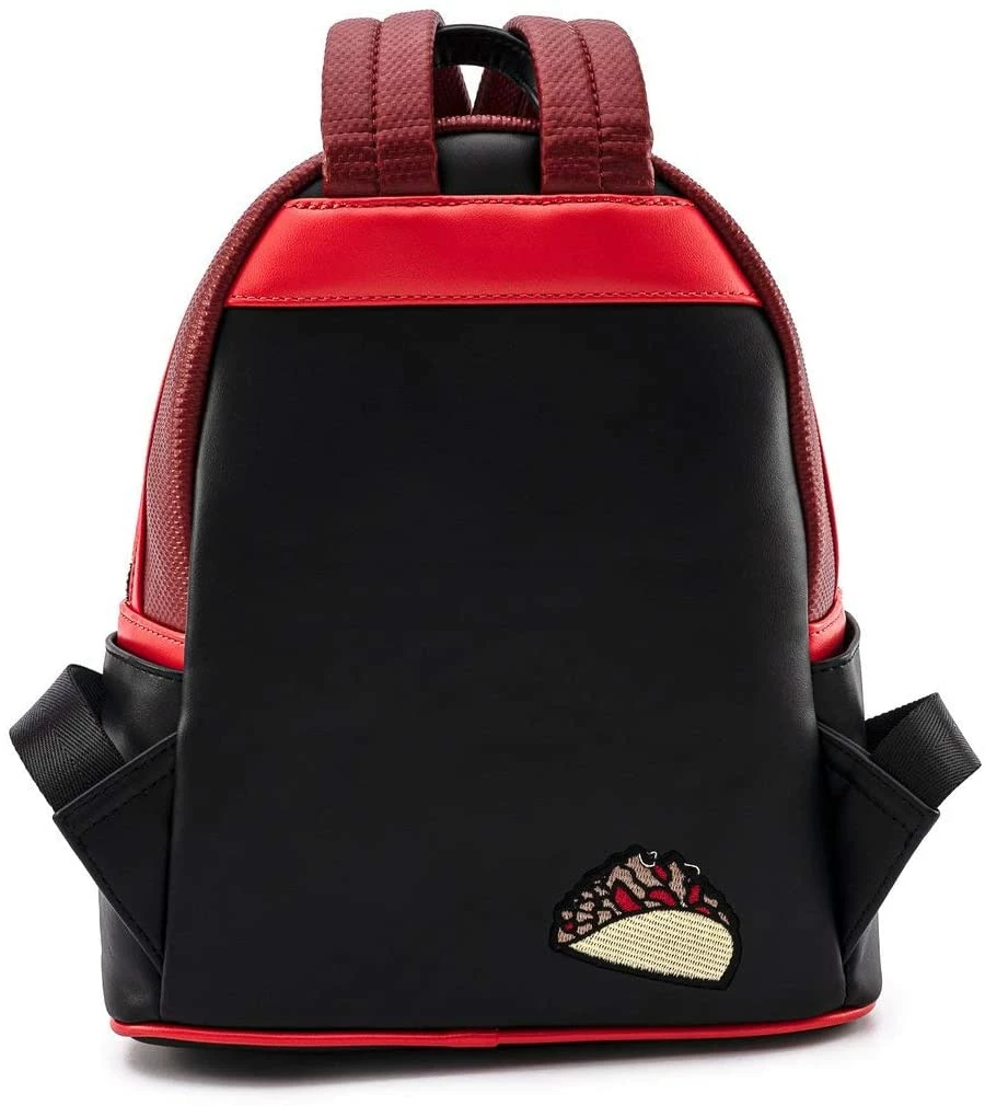 LOUNGEFLY Deadpool Merc With A Mouth Cosplay Womens Double Strap Shoulder Bag Purse New 8 LOUNGEFLY Deadpool Merc With A Mouth Cosplay Womens Double Strap Shoulder Bag Purse New