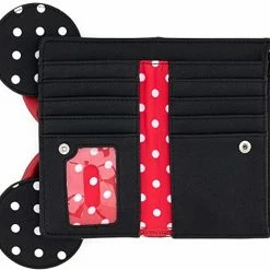 LOUNGEFLY X Disney Minnie Mouse Polka Dot Cosplay Flap Wallet New 9 LOUNGEFLY X Disney Minnie Mouse Polka Dot Cosplay Flap Wallet New
