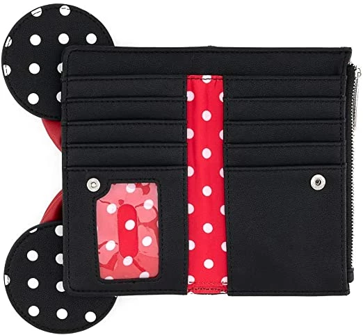 LOUNGEFLY X Disney Minnie Mouse Polka Dot Cosplay Flap Wallet New 5 LOUNGEFLY X Disney Minnie Mouse Polka Dot Cosplay Flap Wallet New